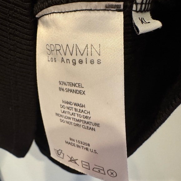 SPRWMN Black Ribbed Long Sleeve Baby Tee Size XL - Picture 6 of 7